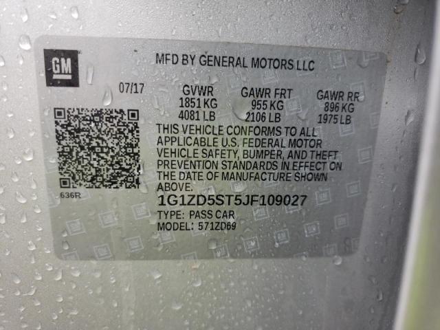Photo 10 from auction – 2018 CHEVROLET MALIBU LT with VIN 1G1ZD5ST5JF109027