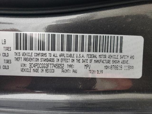 Photo 10 from auction – 2015 DODGE JOURNEY with VIN 3C4PDCGG3FT745652