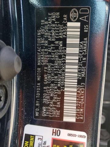 Photo 10 from auction – 2019 TOYOTA COROLLA L with VIN 2T1BURHE3KC137301
