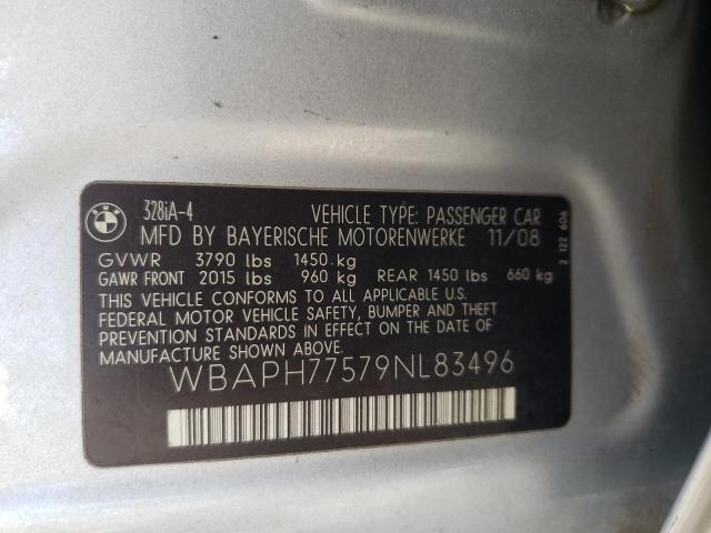 Photo 10 from auction – 2009 BMW 328 I with VIN WBAPH77579NL83496