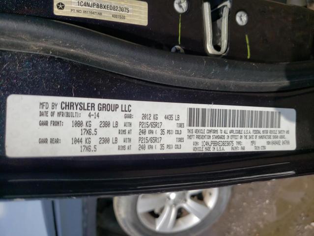 JEEP PATRIOT SP 2014 with VIN 1C4NJPBBXED823075 - Photo from auction