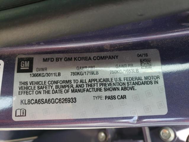 صورة رقم 10 من المزاد - 2016 CHEVROLET SPARK LS مع VIN KL8CA6SA6GC626933