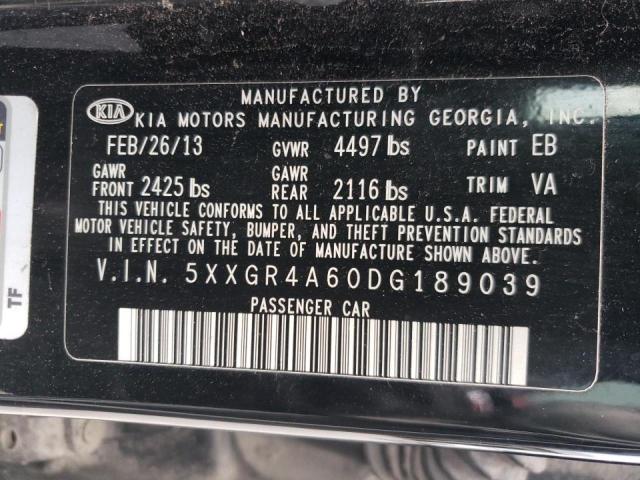 Photo 10 from auction – 2013 KIA OPTIMA SX with VIN 5XXGR4A60DG189039
