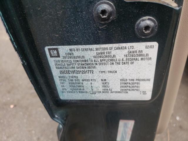Photo 10 from auction – 2003 CHEVROLET 1500 SILVE with VIN 2GCEC19T231291772