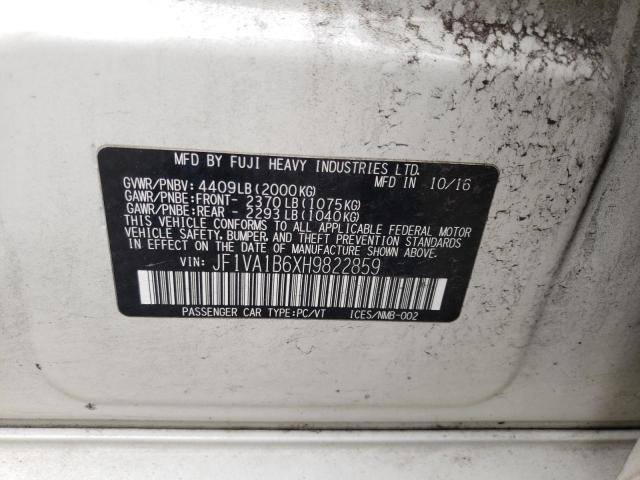 Zdjęcie 10 z aukcji – 2017 SUBARU WRX z VIN JF1VA1B6XH9822859