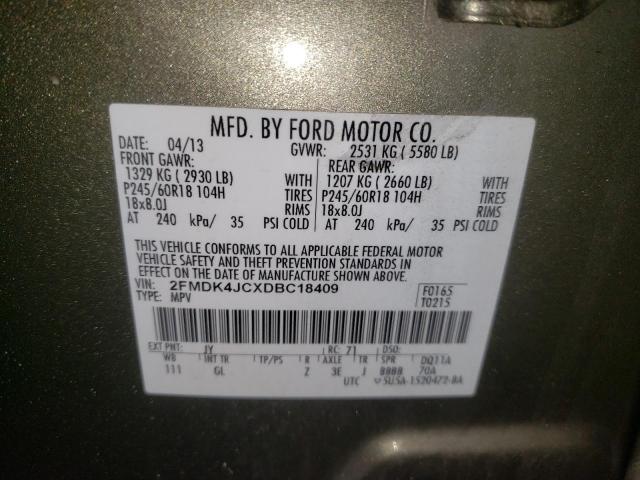 Photo 10 from auction – 2013 FORD EDGE SEL with VIN 2FMDK4JCXDBC18409