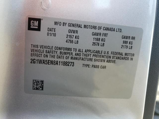 Photo 10 from auction – 2010 CHEVROLET IMPALA LS with VIN 2G1WA5EN8A1188273