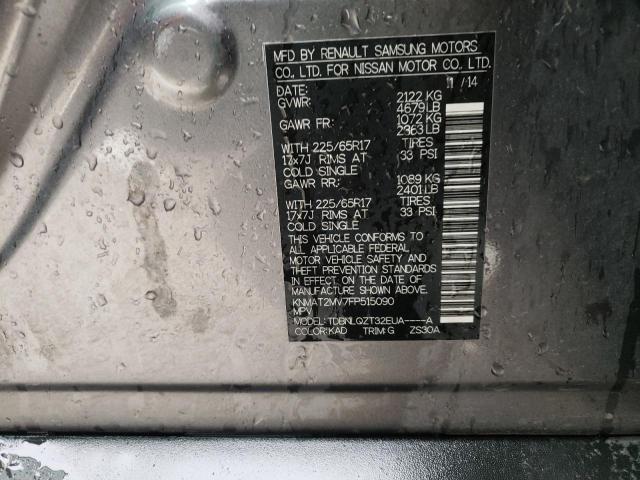 Photo 10 from auction – 2015 NISSAN ROGUE S with VIN KNMAT2MV7FP515090
