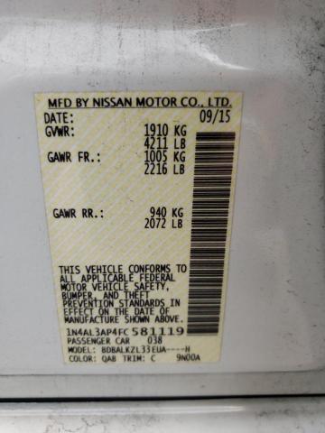 Photo 10 from auction – 2015 NISSAN ALTIMA 2.5 with VIN 1N4AL3AP4FC581119