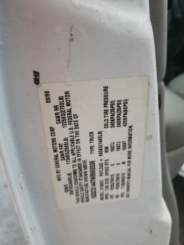 Photo 10 from auction – 1998 ISUZU HOMBRE with VIN 1GGCS1447W8669336