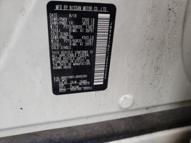 Photo 10 from auction – 2018 NISSAN ARMADA SV/ with VIN JN8AY2ND1J9060360