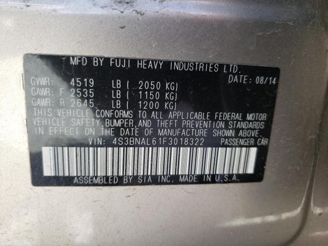 Photo 10 from auction – 2015 SUBARU LEGACY 2.5 with VIN 4S3BNAL61F3018322