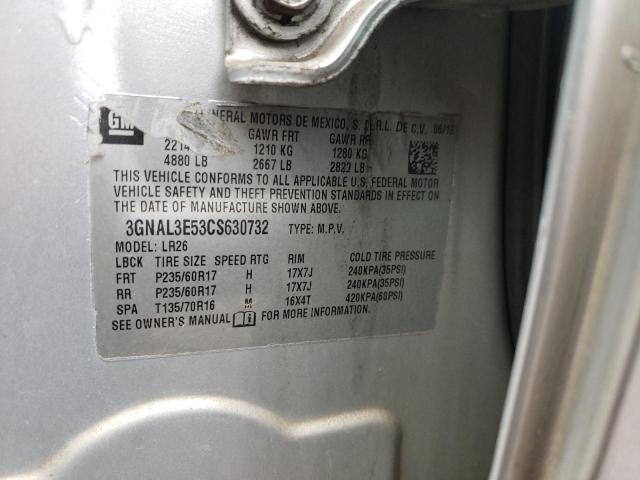 Photo 10 from auction – 2012 CHEVROLET CAPTIVA SP with VIN 3GNAL3E53CS630732