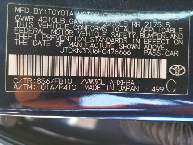 Photo 10 from auction – 2015 TOYOTA PRIUS with VIN JTDKN3DU6F0478666
