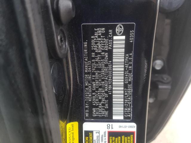 Photo 10 from auction – 2013 TOYOTA AVALON BAS with VIN 4T1BK1EB4DU036674
