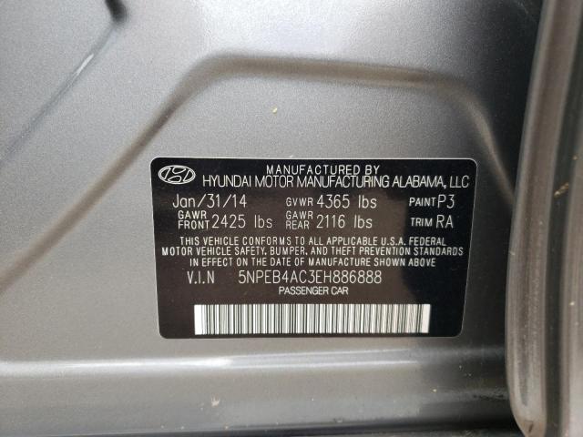 Photo 10 from auction – 2014 HYUNDAI SONATA GLS with VIN 5NPEB4AC3EH886888
