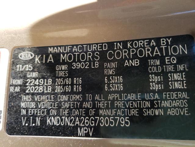 Photo 10 from auction – 2016 KIA SOUL with VIN KNDJN2A26G7305795