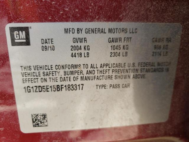 Photo 10 from auction – 2011 CHEVROLET MALIBU 2LT with VIN 1G1ZD5E15BF183317