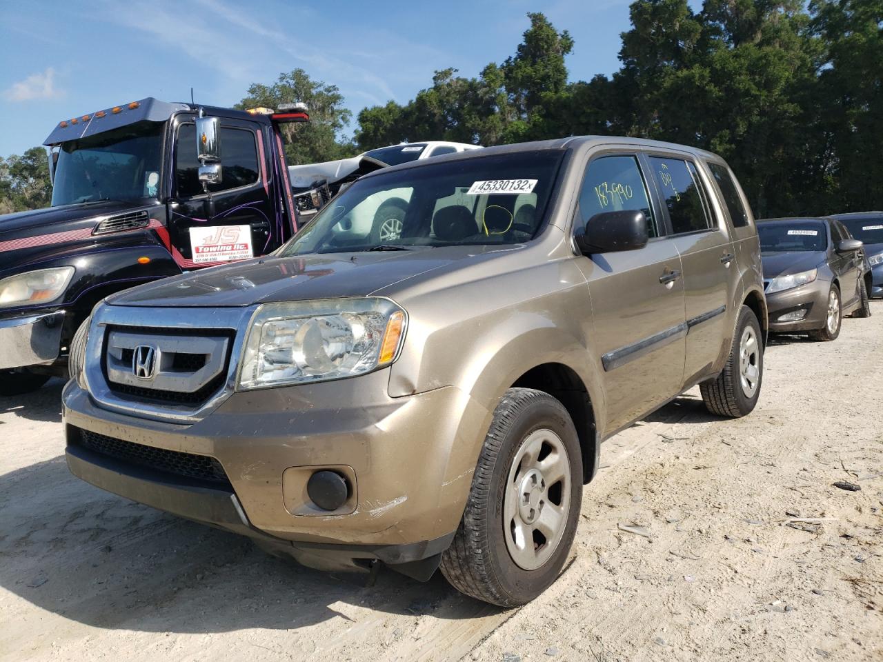 Photo 2 from auction – 2009 HONDA PILOT LX with VIN 5FNYF38249B005547