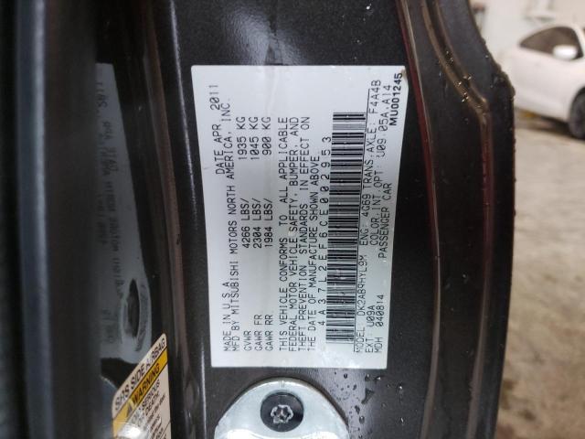 Photo 10 from auction – 2012 MITSUBISHI ECLIPSE SP with VIN 4A37L2EF6CE002953
