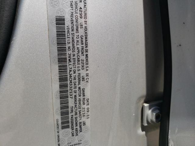 Photo 10 from auction – 2012 VOLKSWAGEN JETTA TDI with VIN 3VWLL7AJ4CM332137
