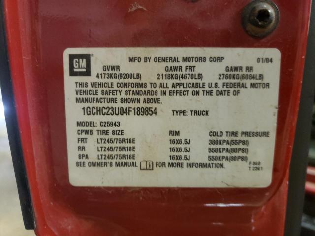 صورة رقم 10 من المزاد - 2004 CHEVROLET SILVERADO مع VIN 1GCHC23U04F189854
