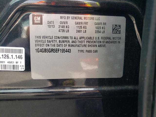 BUICK LACROSSE 2014 with VIN 1G4GB5GR5EF195443 - Photo from auction