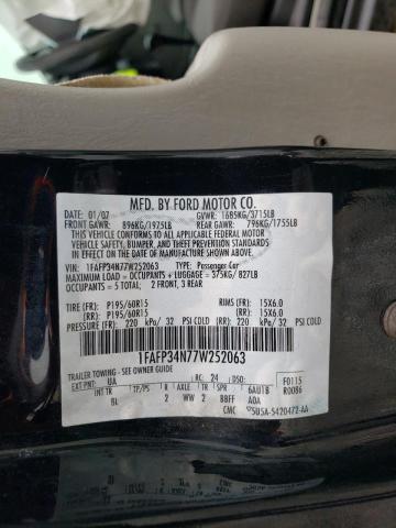Photo 10 from auction – 2007 FORD FOCUS ZX4 with VIN 1FAFP34N77W252063