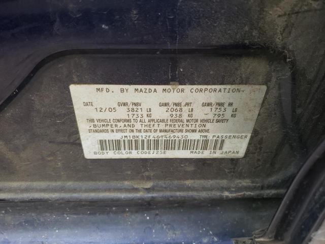 Foto 10 de la subasta – 2006 MAZDA 3 I con VIN JM1BK12F461469430