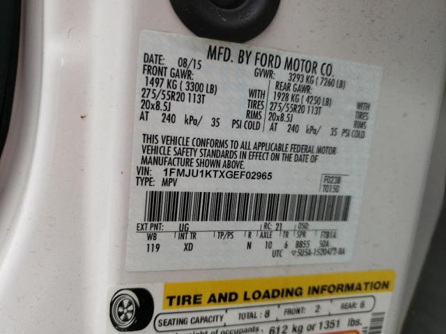 Photo 10 from auction – 2016 FORD EXPEDITION with VIN 1FMJU1KTXGEF02965