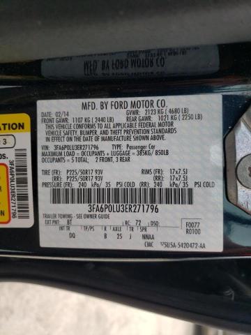 Zdjęcie 10 z aukcji – 2014 FORD FUSION z VIN 3FA6P0LU3ER271796
