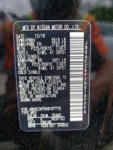 Photo 10 from auction – 2017 NISSAN QUEST S with VIN JN8AE2KPXH9167778