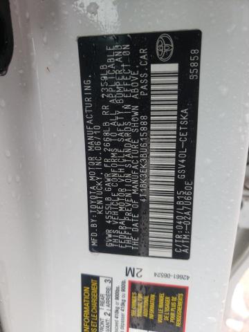 Photo 10 from auction – 2011 TOYOTA CAMRY SE with VIN 4T1BK3EK3BU615888