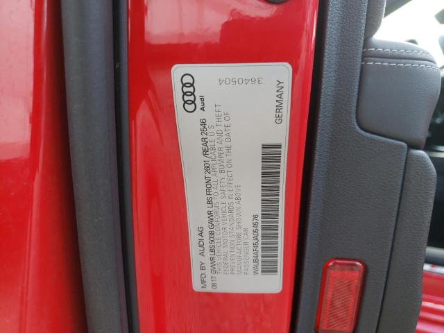 Photo 10 from auction – 2018 AUDI S4 PREMIUM with VIN WAUB4AF45JA054576