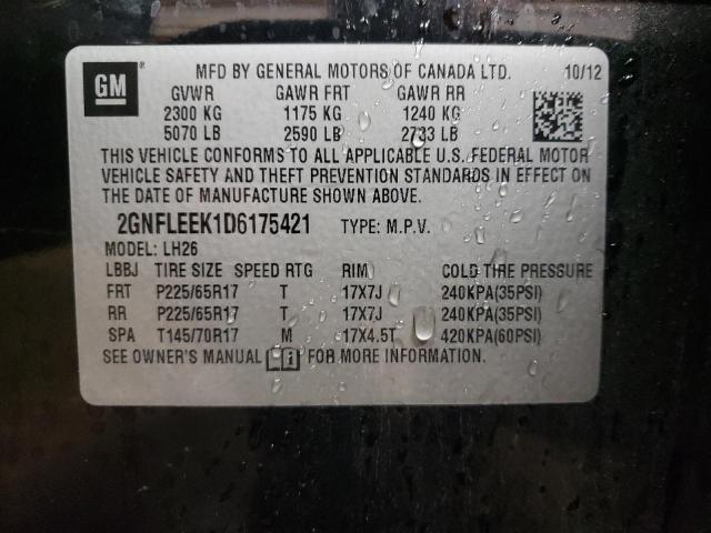 Photo 10 from auction – 2013 CHEVROLET EQUINOX LT with VIN 2GNFLEEK1D6175421