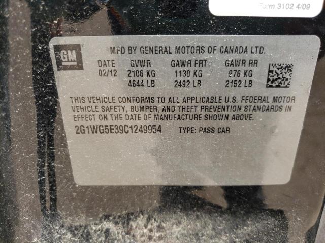 Photo 10 from auction – 2012 CHEVROLET IMPALA LT with VIN 2G1WG5E39C1249954