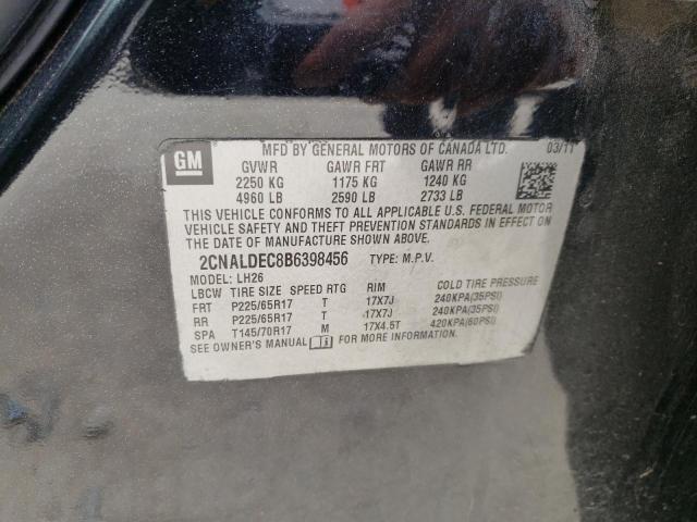 Photo 10 from auction – 2011 CHEVROLET EQUINOX LT with VIN 2CNALDEC8B6398456