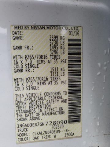 Photo 10 from auction – 2016 NISSAN FRONTIER S with VIN 1N6AD0ER2GN728090