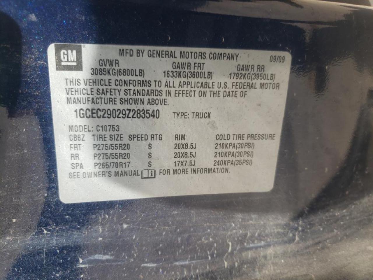 Photo 10 from auction – 2009 CHEVROLET SILVERADO with VIN 1GCEC29029Z283540
