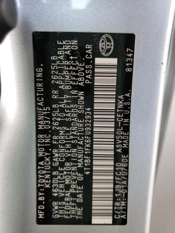 Photo 10 from auction – 2015 TOYOTA CAMRY LE with VIN 4T1BF1FK6FU932934