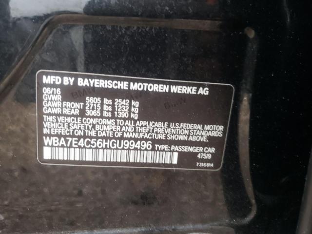 Photo 10 from auction – 2017 BMW 740 XI with VIN WBA7E4C56HGU99496