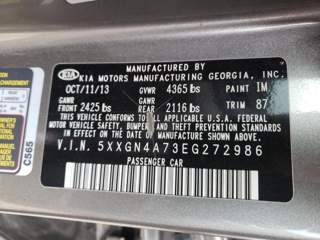 Photo 10 from auction – 2014 KIA OPTIMA EX with VIN 5XXGN4A73EG272986