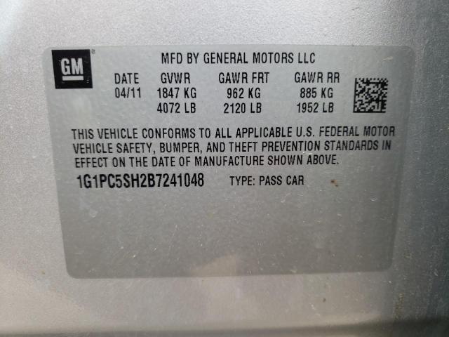 Photo 10 from auction – 2011 CHEVROLET CRUZE LS with VIN 1G1PC5SH2B7241048