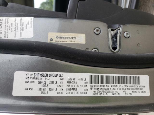 Photo 10 from auction – 2014 JEEP PATRIOT SP with VIN 1C4NJPBA6ED534539