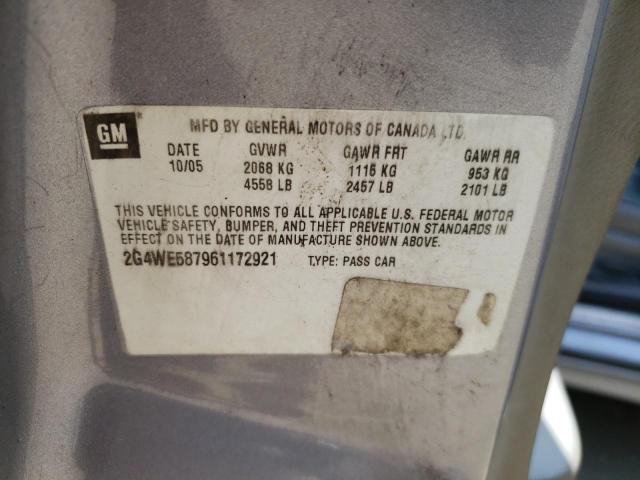 Photo 10 from auction – 2006 BUICK LACROSSE C with VIN 2G4WE587961172921