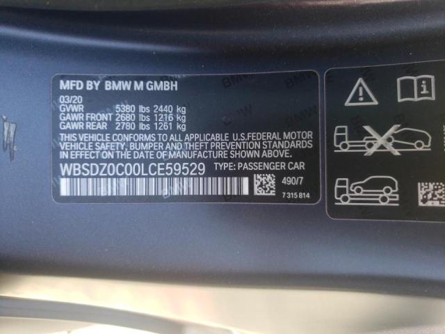 Photo 10 from auction – 2020 BMW M8 with VIN WBSDZ0C00LCE59529