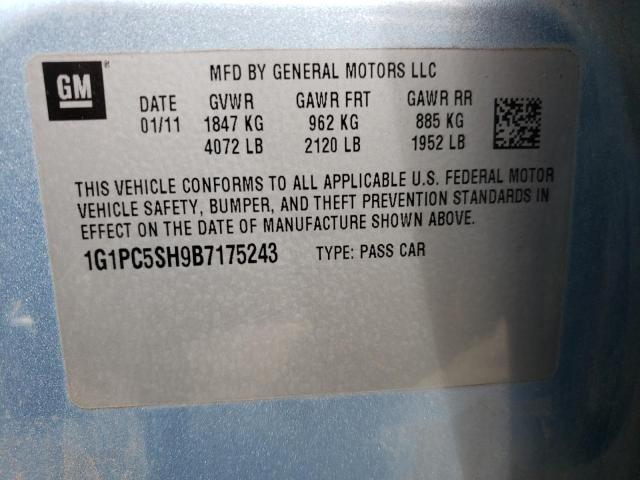 Photo 10 from auction – 2011 CHEVROLET CRUZE LS with VIN 1G1PC5SH9B7175243
