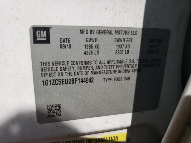 CHEVROLET MALIBU 1LT 2011 with VIN 1G1ZC5EU2BF144942 - Photo from auction