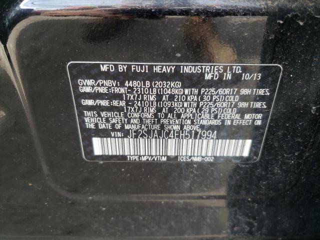 Photo 10 from auction – 2014 SUBARU FORESTER 2 with VIN JF2SJAJC4EH517994