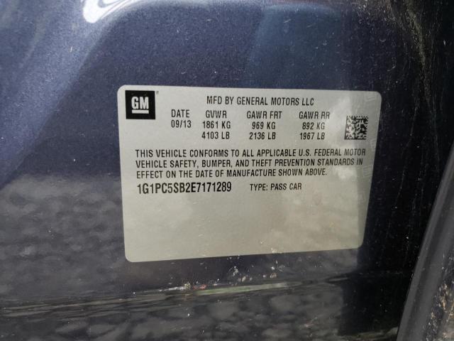 Photo 10 from auction – 2014 CHEVROLET CRUZE LT with VIN 1G1PC5SB2E7171289